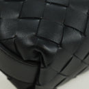 BOTTEGA VENETA INTRECCIATO Traveler Phone Pouch Bag Leather Black Auth SW2269SM-15