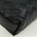 BOTTEGA VENETA INTRECCIATO Traveler Phone Pouch Bag Leather Black Auth SW2269SM-17