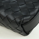 BOTTEGA VENETA INTRECCIATO Traveler Phone Pouch Bag Leather Black Auth SW2269SM-18