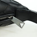 BOTTEGA VENETA INTRECCIATO Traveler Phone Pouch Bag Leather Black Auth SW2269SM-9
