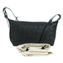 BOTTEGA VENETA INTRECCIATO Traveler Phone Pouch Bag Leather Black Auth SW2269SM-12