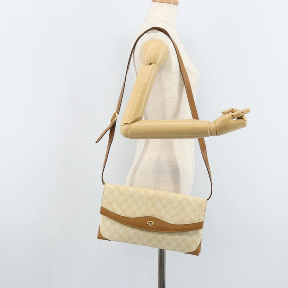 GUCCI GG Supreme Shoulder Bag PVC Ivory Gold 56 02 504 Auth SW2273
