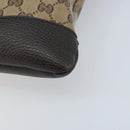 GUCCI GG Crystal Shoulder Bag Coated Canvas Beige Gold 374411 Auth SW2277A-10