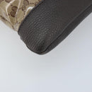 GUCCI GG Crystal Shoulder Bag Coated Canvas Beige Gold 374411 Auth SW2277A-11