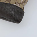 GUCCI GG Crystal Shoulder Bag Coated Canvas Beige Gold 374411 Auth SW2277A-12