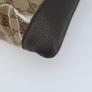 GUCCI GG Crystal Shoulder Bag Coated Canvas Beige Gold 374411 Auth SW2277A-13