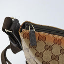 GUCCI GG Crystal Shoulder Bag Coated Canvas Beige Gold 374411 Auth SW2277A-14