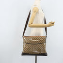 GUCCI GG Crystal Shoulder Bag Coated Canvas Beige Gold 374411 Auth SW2277A-23