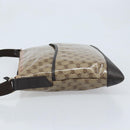 GUCCI GG Crystal Shoulder Bag Coated Canvas Beige Gold 374411 Auth SW2277A-5