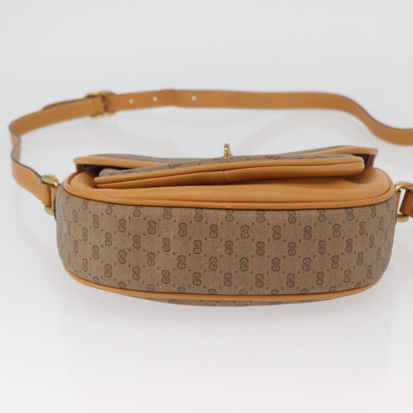 GUCCI Micro GG Supreme Shoulder Bag PVC Beige Gold 001 084 0259 Auth SW2278