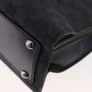 GUCCI GG Canvas Tote Bag Black Silver 109140 Auth SW2279A-11