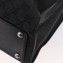 GUCCI GG Canvas Tote Bag Black Silver 109140 Auth SW2279A-13