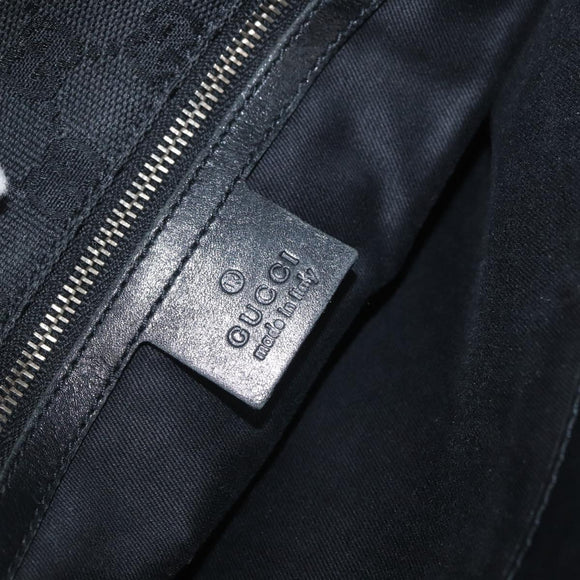 GUCCI GG Canvas Tote Bag Black Silver 109140 Auth SW2279A