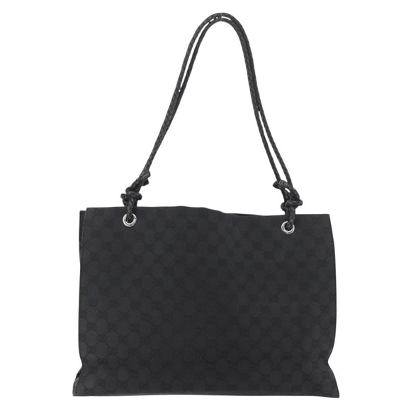 GUCCI GG Canvas Tote Bag Black Silver 109140 Auth SW2279A