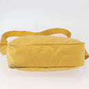 PRADA Shoulder Bag Nylon Yellow Silver Auth SW2282A-6