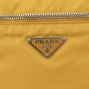 PRADA Shoulder Bag Nylon Yellow Silver Auth SW2282A-19