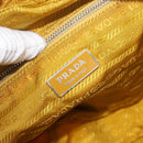 PRADA Shoulder Bag Nylon Yellow Silver Auth SW2282A-22