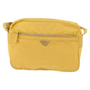 PRADA Shoulder Bag Nylon Yellow Silver Auth SW2282A-13