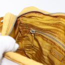 PRADA Shoulder Bag Nylon Yellow Silver Auth SW2282A-25