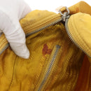 PRADA Shoulder Bag Nylon Yellow Silver Auth SW2282A-10