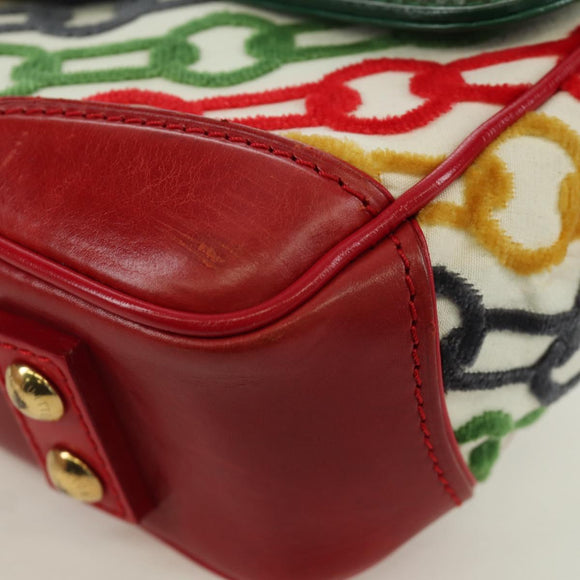 LOUIS VUITTON Monogram Velvet Chain Dolly Pochette Hand Bag M95208 Auth SW2287SM