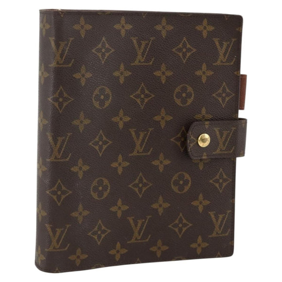 LOUIS VUITTON Monogram Agenda GM Day Planner Cover R20006 LV Auth SW2288A