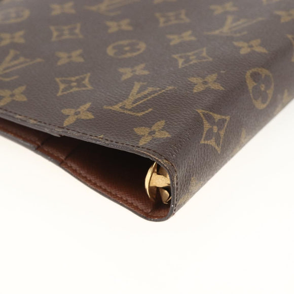LOUIS VUITTON Monogram Agenda GM Day Planner Cover R20006 LV Auth SW2288A