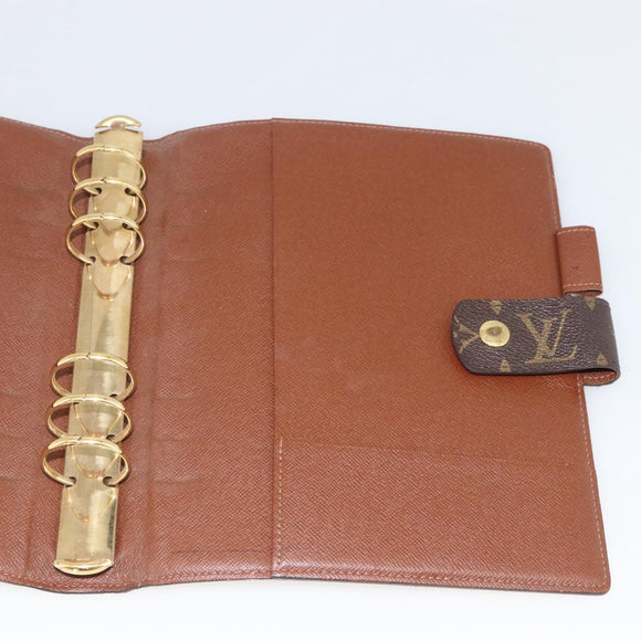 LOUIS VUITTON Monogram Agenda GM Day Planner Cover R20006 LV Auth SW2288A