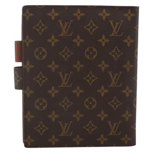 LOUIS VUITTON Monogram Agenda GM Day Planner Cover R20006 LV Auth SW2288A