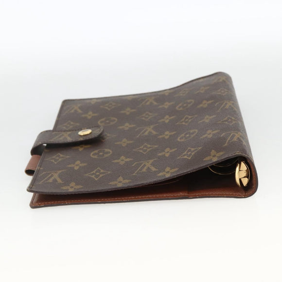 LOUIS VUITTON Monogram Agenda GM Day Planner Cover R20006 LV Auth SW2288A