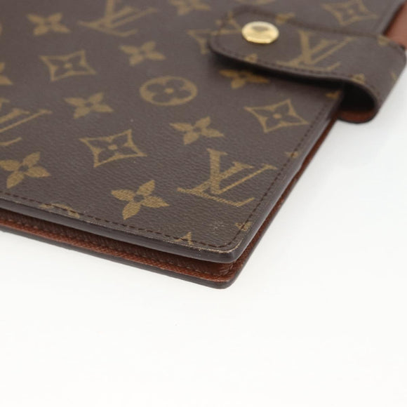 LOUIS VUITTON Monogram Agenda GM Day Planner Cover R20006 LV Auth SW2288A