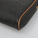 Christian Dior Honeycomb Canvas Shoulder Bag Black Gold Auth sw229-10