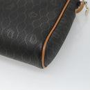 Christian Dior Honeycomb Canvas Shoulder Bag Black Gold Auth sw229-12