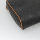 Christian Dior Honeycomb Canvas Shoulder Bag Black Gold Auth sw229-16