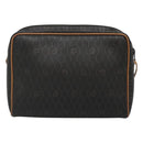 Christian Dior Honeycomb Canvas Shoulder Bag Black Gold Auth sw229-3