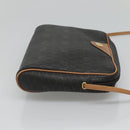 Christian Dior Honeycomb Canvas Shoulder Bag Black Gold Auth sw229-3
