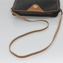 Christian Dior Honeycomb Canvas Shoulder Bag Black Gold Auth sw229-7