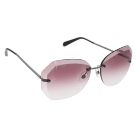 CHANEL Sunglasses metal Bordeaux CC Auth SW2292V