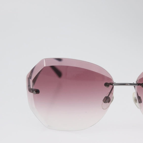 CHANEL Sunglasses metal Bordeaux CC Auth SW2292V