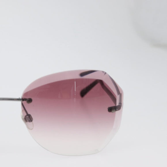 CHANEL Sunglasses metal Bordeaux CC Auth SW2292V
