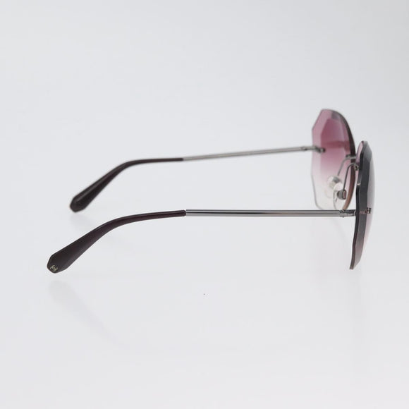 CHANEL Sunglasses metal Bordeaux CC Auth SW2292V