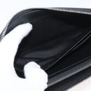 MCM Long Wallet Leather Black Silver MYLDATA04 Auth SW2293V-19