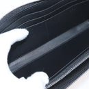 MCM Long Wallet Leather Black Silver MYLDATA04 Auth SW2293V-20