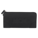 MCM Long Wallet Leather Black Silver MYLDATA04 Auth SW2293V-13