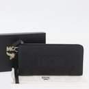 MCM Long Wallet Leather Black Silver MYLDATA04 Auth SW2293V-12
