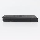MCM Long Wallet Leather Black Silver MYLDATA04 Auth SW2293V-6