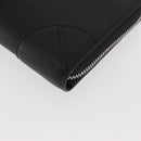 MCM Long Wallet Leather Black Silver MYLDATA04 Auth SW2293V-14