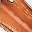 MCM Long Wallet Leather Brown Gold MYLDATA04 Auth SW2294V-17
