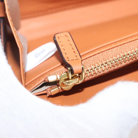 MCM Long Wallet Leather Brown Gold MYLDATA04 Auth SW2294V
