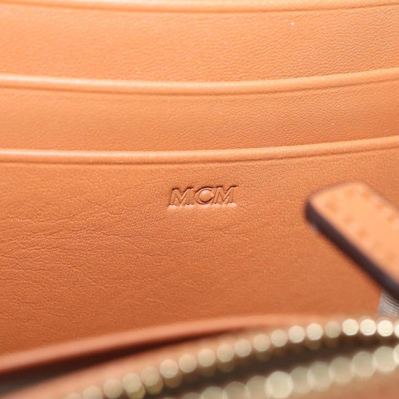 MCM Long Wallet Leather Brown Gold MYLDATA04 Auth SW2294V
